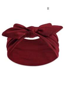 1pc Women's Bow Tie Rabbit Ear Headband, Boho Style Super Wide Cute Knotted Rabbit Ear Headband, Paisley Pattern, Elastic Solid Bow Hair Accessory, Suitable For Women, Yoga/Sports/Outdoor Activities, Solid Color Casual Polyester Fashion All Season (11 Color Options) Winter Scarf Women Soft Headband Women Hair Accessories Elegant Hair Band - Multicolor - View 9