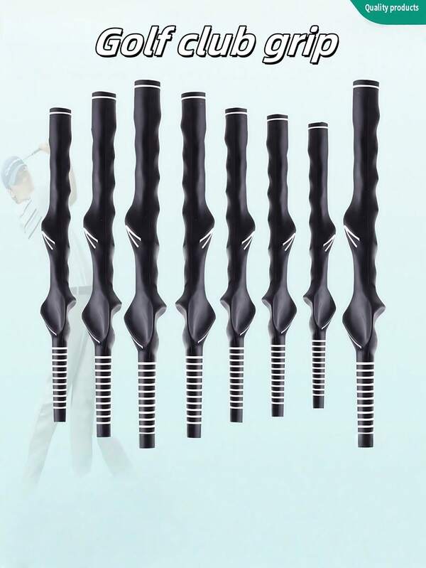 1 Golf Club Grip, Universal Grip Training Handle, Golf Practice Equipment. This Golf Training Aid Helps Develop Correct Grip Strength And Swing Muscle Memory, Ensuring Improvement In Golf Skills. It Features An Anti-Slip Grip Performance