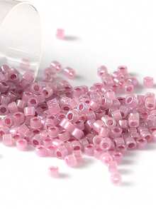 1.6毫米11/0 Delica 珠子10克玻璃种子珠光泽彩虹色日本11/0 Delica 珠子适用于手链首饰制作