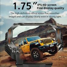 2025 New Outdoor Sports Smart Watch, Featuring Scaled Strap Design, Suitable For Men And Women, 1.75" IPS HD Large Screen 360*360, Flashlight, 30M Waterproof, Wireless Calling, 100+ Sports Modes, 24-Hour Tracking, Smart Voice Assistant, Customizable Dial, Music & Photo Control, 480mAh Battery, Compatible With Android/IOS, Suitable For Daily Sports, Gatherings, Birthdays And Gifts