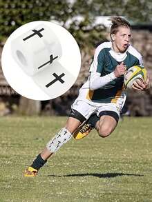 1 件白色棉质护腕和护踝带，锯齿状边缘棉质运动胶带，白色胶带 - 彩色 - 查看 4