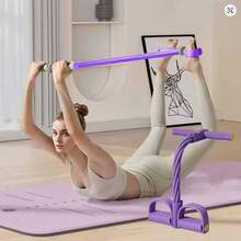 Multifunctional Tension Rope, 6 - Tube Elastic Yoga Pedal Puller Resistance Band, Natural Latex Tension Rope Fitness Equipment, Suitable For Abdomen/Waist/Arm/Leg Stretching And Weight - Loss Training