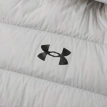 Under Armour Chaqueta acolchada de plumas deportiva para hombre de unicolor con cuello alto, resistente al viento y cálida - Gris - Ver 9