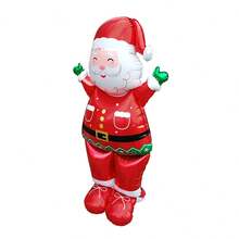 1pc 48inch Stand Pedestal Christmas Theme Santa Claus Christmas Tree Huatoubing Shape Foil Balloons New Year Christmas Decorations 2026 - Multicolor - View 11