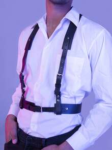 Men's Leather Chest Harness,Fashion Leather Cage Chest Harness Belt,Valentine's Day Gift,Chest Harness Belt For Men