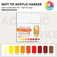 Set di 171 colori di pennarelli acrilici liquidi diretti Languo, penne riempitive con testina morbida e capacità elevata, colori macaron, grigio, marrone e colorati, adatti per studenti, pittura di personaggi dei cartoni animati, impermeabili per carta, arte fai-da-te, graffiti su pietra, vetro e ceramica, disponibili in 207 colori, idea regalo, essenziali per il ritorno a scuola, forniture per l'arte di San Valentino, set di cancelleria