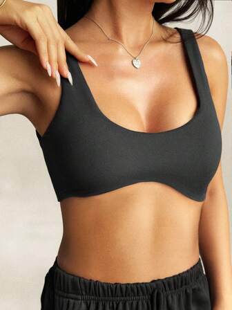 GAOVOT 女士夏季休闲运动、瑜伽、跑步、街头性感Y2K短款双层上衣