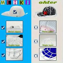 2pcs Washing Machine Hat Cleaner Cage, Hat Cleaner With Net Bag, Baseball Cap Hat Cleaner, Hat Cleaning Protector Cage, Drying Rack - Double-layer Hat Washing Rack + Hat Washing Bag - View 3