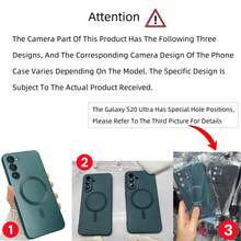 适用于三星 Galaxy S24 S25 S22 S23 Ultra Plus S20 S21 FE Note 20 A35 A55 A05 A15 的奢华磁吸手机壳，采用柔软的 TPU 材质。