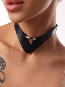 Vintage Collar Choker Punk Gothic Leather Choker Necklace For Unisex Cosplay Costume Accessories Gift