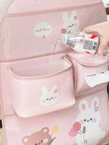 1 geantă de depozitare pentru spătarul scaunului auto, husă organizatoare auto suspendată cu design de ursuleț Tulip Rabbit - Spatar de depozitare - Vizualizare 9