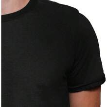 Goku Kanji Basic T-Shirt 100% Cotton Round Neck Shirt - 黑色 - 查看 3
