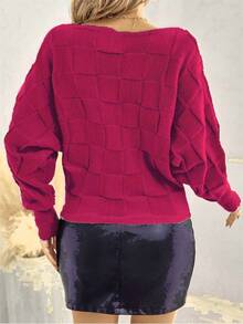 Women Sweaters - Hot Pink - View 4
