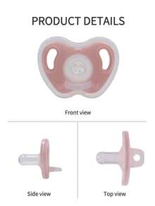 KUNT 3 Stücke Baby Schnuller + Schnuller Aufbewahrungsbox + Verlust-Verhinderer Kette, Baby Schnuller Box Kunststoff Schnuller Box Beißring tragbar