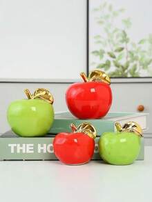 1 pièce Décoration de pomme en céramique pour Noël, décoration de bureau et de salon pour la maison. Artisanat parfait pour la vitrine de magasin et cadeau de Noël surprenant
