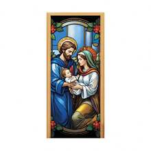 Decorative Christmas Door Cover In Sublimated Fabric 0.85x2.10 - CP-458 - View 2