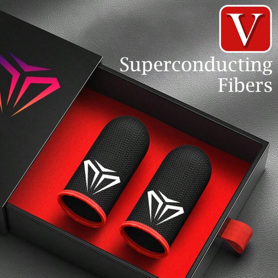 Colorful Mixed Finger Sleeves, Fingertip Gloves For Gamers, Thumb Sleeve For Mobile Games, Sweat-Proof, Breathable, Seamless Touch Screen, Comfortable And Precise To Enhance Your Gaming Experience - Multicolor - View 1