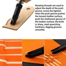 Máquina ranuradora en V americana, máquina de empuje en V, herramienta de grabado en V - Color caoba - Ver 5