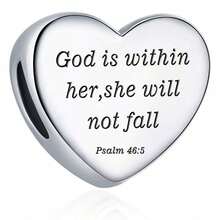 1pc Classic Architectural Series, Heart-Shaped Beads, Cross-Shaped Beads, House, Eiffel Tower, Statue Of Liberty, Roman Colosseum, Arc De Triomphe, Big Ben Pendant Charm Beads For Bracelets DIY Women's Jewelry - Silver - View 13