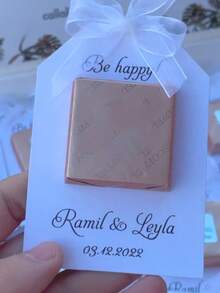 12pcs Personalised Wedding Card | Newly Married Couple Greeting | Anniversary | Congratulations Engagement Card | Wedding Gift Card - White - View 4