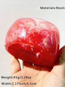 1 件超大红色时尚手链，适合女性日常佩戴和送礼（尺寸偏差 3 毫米/0.11 为正常现象） - 紅色B - 查看 17