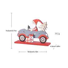 Christmas Table Sign Wooden Santa Truck Table Decoration Indoor Holiday Ornaments For Home