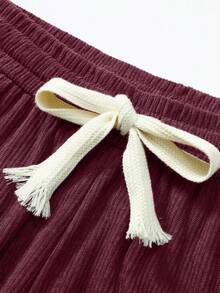 Men's Casual Straight Leg Corduroy Pants, Personalized Printed, Loose Fit, Versatile, Suitable For Spring And Autumn