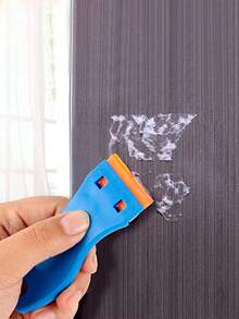 1 pièce Grattoir en plastique multifonctionnel, réutilisable et non dommageable, retire la peinture, les débris, les étiquettes, les autocollants, léger et pratique pour le nettoyage du verre, le retrait des décalcomanies, des autocollants et des vieux adhésifs dans la salle de bain, les toilettes, la voiture, le mur, le sol