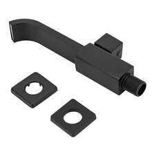 YUNRUX G1/2 Wall Mounted Faucets, Modern Brass Bathroom Faucet, Wall Mounted Single Hole Cold Water Tap For Kitchen, Bathroom, Sink, Basin, Matte Black