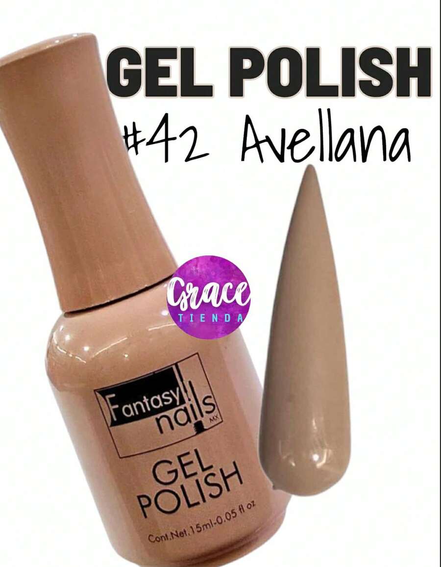 15ml Semi-Permanent Gel Polish 3 Steps Fantasy Nails Gelish Application Professional Use UV - HAZELNUT - View 1