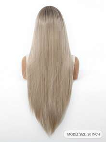 Tóc giả ren phía trước 13*3,5 inch, Mật độ 150%, Tóc dài thẳng tự nhiên Ombre, Kiểu tóc chẻ ngọn tự nhiên thanh lịch dài 30 inch - Tóc giả dệt ren tổng hợp chịu nhiệt, Thích hợp để đội hàng ngày và đi lễ hội, du lịch, tiệc tùng, hóa trang, diễn viên, tóc giả Halloween, Món quà hoàn hảo cho các cô gái trong lễ hội. - Ombre - Xem 11