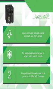 Square D HomeLine 30 Amps Surge 2-Pole Circuit Breaker