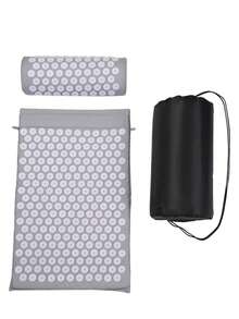 Acupressure Mat And Pillow Set For Back/Neck Pain Relief And Muscle Relaxation 68*42*2cm - Dark Grey - View 7