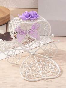 Pumpkin Carriage Candy Box, Wedding Carriage Gold Wrought Iron Hollow Candy Box, Wedding Decoration Tray, Birthday Party Wedding Decoration, Wedding Supplies, Wedding Decoration, Wedding Rack - Gold - View 13