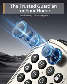 Arpha 5-In-1 Smart WiFi Door Lock With Camera Doorbell, Fingerprint Keyless Entry, App Control Keypad, 2-Way Audio, Auto Lock, Weatherproof Handle Set Silver - Silver - View 2