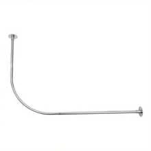 YUNRUX Silver Shower Curtain Rod, Adjustable Shower Curtain Angle Rod, Shower Rod For Bathroom Bathtub, Product Size: 70-95 X 105-165 Cm/27.5-37.4 X 41.3-65 Inches - 彩色 - 查看 4