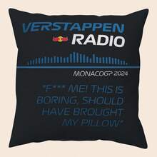 1 buah Sarung Bantal Verstappen Radio Monaco 2025 - Desain Teks Tebal, Resleting, Poliester Dapat Dicuci dengan Mesin - Ideal untuk Dekorasi Rumah Kontemporer & Hadiah, Tidak Termasuk Isian Bantal, Bantal Dekoratif - MultiWarna - View 11