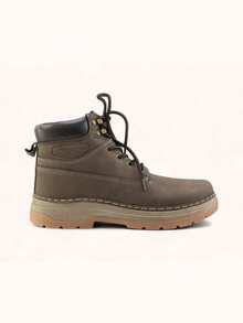 Men's Classic Work Boots, High-Top Lace-Up Non-Slip Hiking Boots