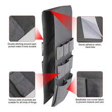 15-Pocket Fridge Storage Organizer Bag, Hanging Refrigerator Organizer Bag With Large Fabric Pockets For Plates, Utensils, Spices, Napkins And Other Daily Necessities, Suitable For Most Household Fridges, Dorms, Offices, Kitchens, And Schools