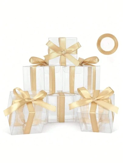 50 adet/20 adet Kurdeleli Şeffaf Hediye Kutuları, 2,75 inç + 2 inç Şeffaf PVC Plastik Kutular, Sabun Bireysel Paketleme Kutuları, Parti Hediyeleri İçin Kurdeleli Şeffaf Hediye Kutuları, Düğün, Parti, Doğum Günü, Hediye Paketleme, Parti Hediyeleri, Küçük İşletme Teşekkür Hediyeleri, Düğün Hediyeleri, Doğum Günü Süslemeleri, Noel, Cadılar Bayramı İçin Uygun Küçük Plastik Şeker Kutuları