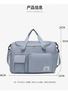 Borsa da viaggio sportiva alla moda per esterni, borsa a spalla di grande capacità, zaino e borsa a mano - Blu - Visualizzare 8