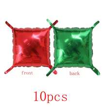 10pcs Christmas Wall Square Foil Balloons New Year Christmas Decorations Party Wall 2026 Decor - Multicolor - View 10