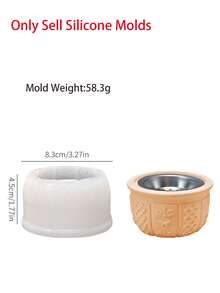 硅胶香薰扩散器模具，DIY手工蜡烛杯扩散器石膏树脂收纳盒工艺铸造模具，树脂香薰扩散器，家居装饰，房间装饰，派对和节日装饰 - 彩色 - 查看 19