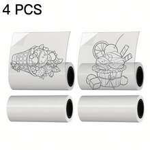 Transparent Thermal Sticker Paper For Mini Printer 57mm X 3m Printable Sticker Paper Self-Adhesive Mini Thermal Printer Stickers Papers For Pocket Thermal Printer And Most Instant Print Cameras,Christmas Printing Gift