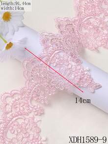 New Multicolor Selectable Car Bone Embroidered Crystal Piece Lace Edging Fabric, Glass Yarn Material, DIY Clothing, Textile Home Decor Supplies - Length:91.44cm/Width:14cm - Multicolor - View 14
