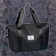 High-Value Large-Capacity Multi-Functional Sports Fitness Bag With Expandable Delivery Short-Distance Travel Bag Stylish And Beautiful Simple And Generous - 黑色 - 查看 2