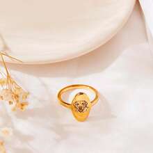 Personalized Custom Pet Portrait Ring Cat Mom Birthday Dog Remembrance Memorial Jewelry Dog Nose Pup Paw Print Cat Lover Gift For Her