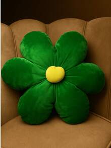 Daisy Plush Flower Cushion Sofa Decoration Living Room Baby Bedroom - 墨綠色 - 查看 3