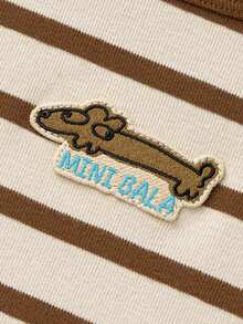 mini bala 儿童长袖T恤柔软透气耐穿舒适秋季日常上衣 - 咖色調 - 查看 7