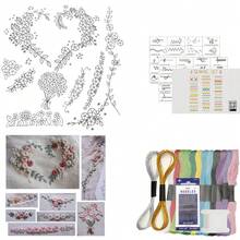 9 piezas de estabilizador de patrones de bordado solubles en agua, estabilizadores de costura con respaldo autoadhesivo - papel de costura fácil de usar para sombreros, guantes, ropa y otros proyectos DIY - Blanco - Ver 4